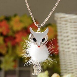 Furry Fox necklace BNIP
